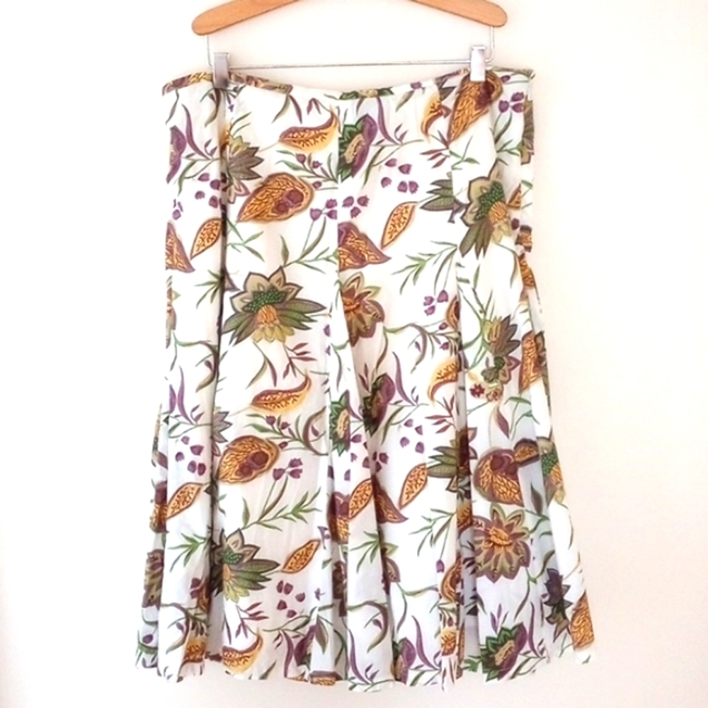 Grace Elements Trumpet Skirt, Size 14 Botanical Print